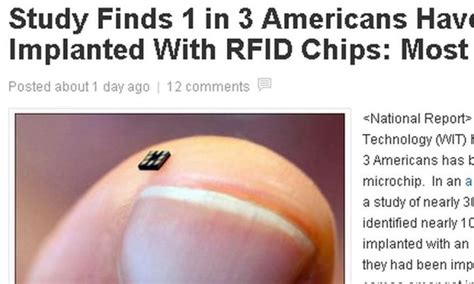 Study Finds 1 in 3 Americans Have Been Implanted with RFID